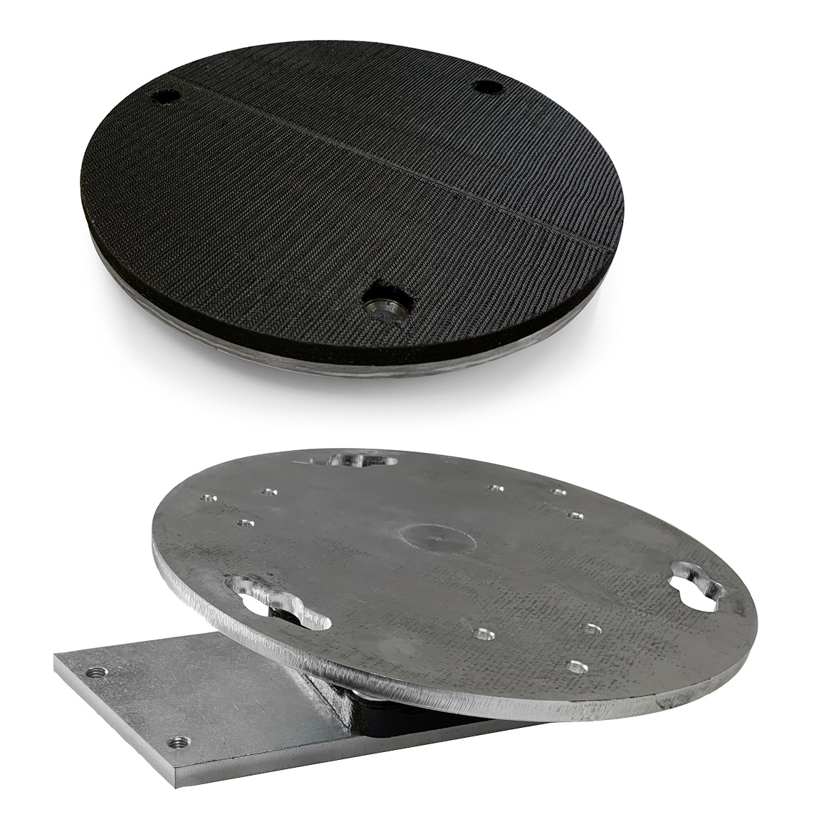 24 edging trowels can be converted into polishing trowels by using this Grind N Shine Tooling System.