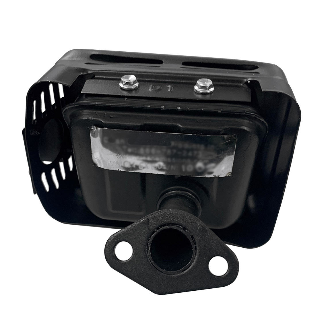 Catalytic convertor 3way for Honda Engines GX120, GX160 and GX200 clean emissions to reduce NOx oxides of nitrogen, reduce carbon monoxide. Available from Speedcrete, United Kingdom.