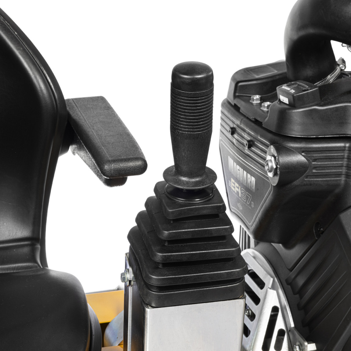 The Barikell MK10-120 hcs ride-on power trowel with hydraulic steer is powered by a petrol Vanguard EF137 engine. This ride-on float has two 48inch diameter five blade spider power trowel.