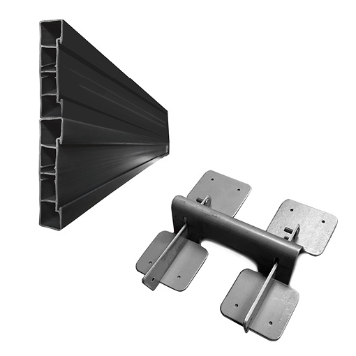 Poly meta form stake slide in pockets will hold two 6 inch lengths of 6inch plastic form together to creat a sturdy 12inch high form for a concrete pour. Available from Speedcrete United Kingdom.