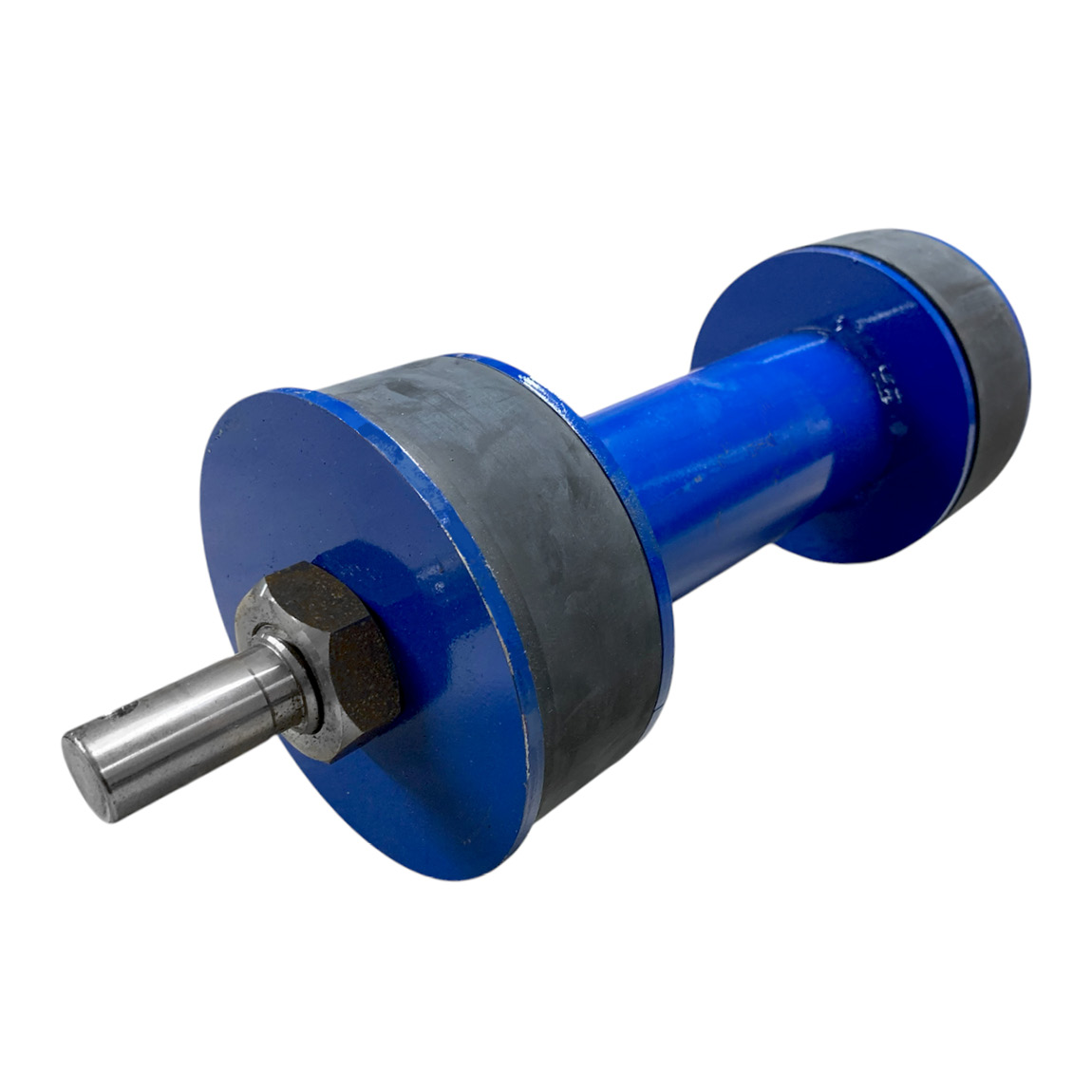 This roto screed tube cone end plug slots into a bare-end tube with a diametre of 6". Once positioned inside the tube a tightening mechanism make the rubber expand to tightly grip the inside of the tube.