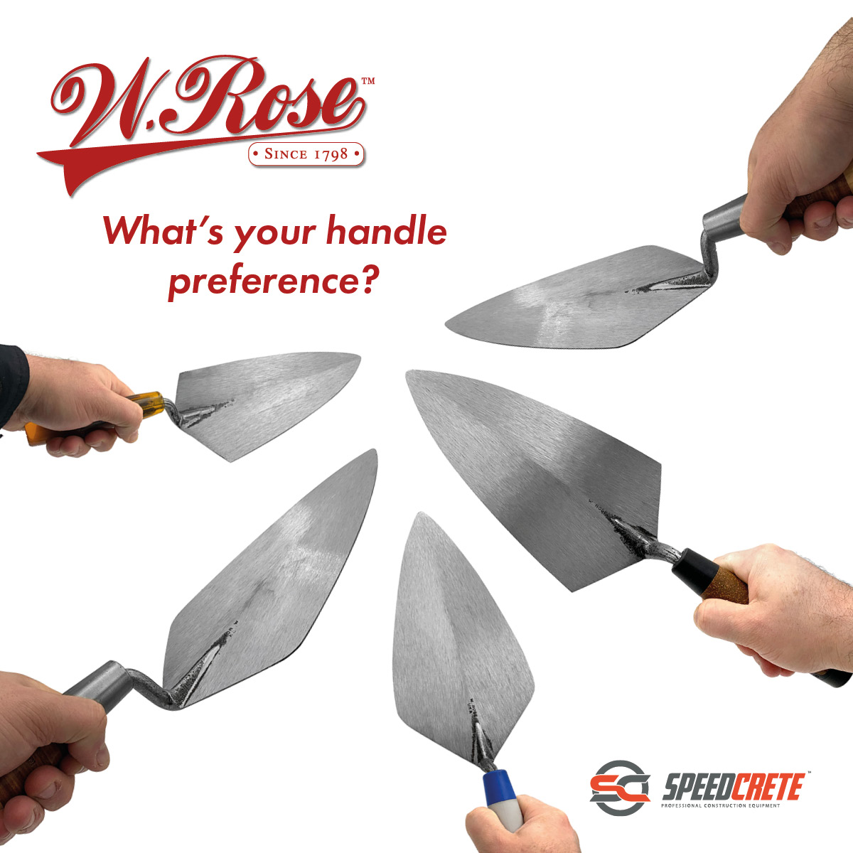 Brick tool Leather handles w.rose replacement from Speedcrete, United Kingdom.