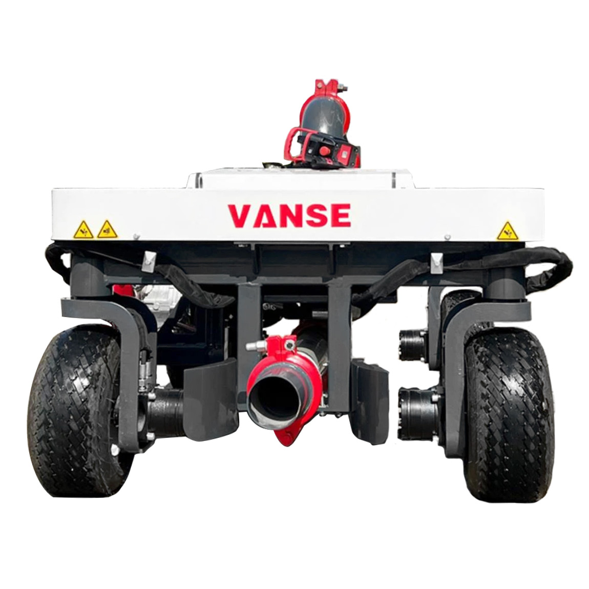 BL360 concrete distributer from Vanse. This remote control four wheels machine is used to distribute concrete on the pour to reduce injury and make for a more efficient placing of concrete. Available from Speedcrete, United Kingdom.