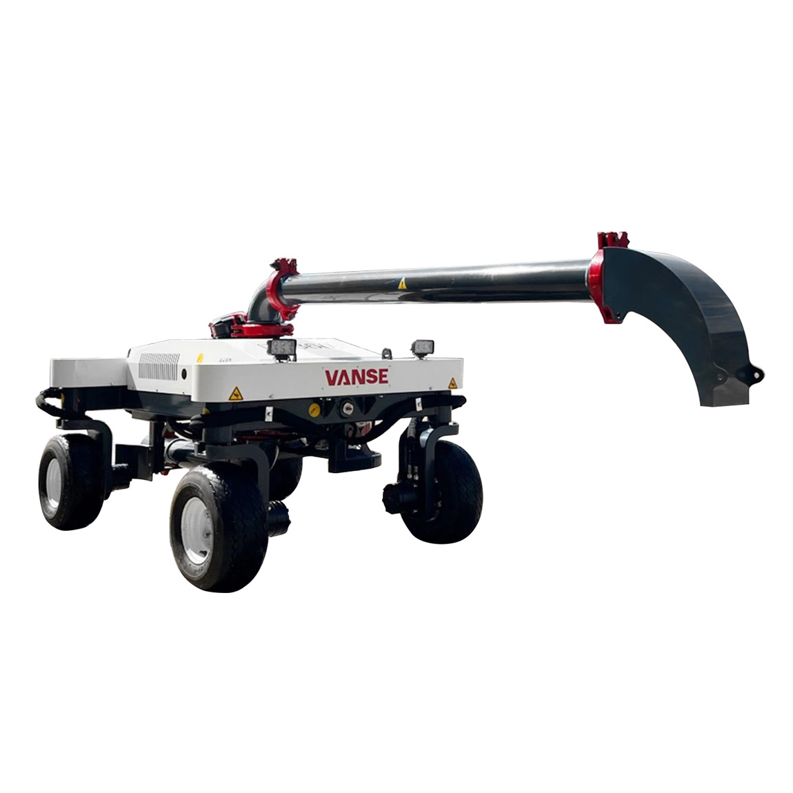 BL360 concrete distributer from Vanse. This remote control four wheels machine is used to distribute concrete on the pour to reduce injury and make for a more efficient placing of concrete. Available from Speedcrete, United Kingdom.