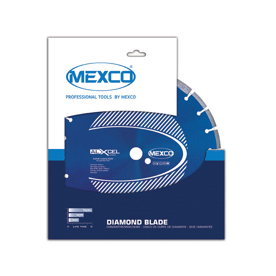 Mexco looping blades are specifically designed to product pre-determined slots in asphalt or concrete to create detector loops. Available from Speedcrete, United Kingdom.