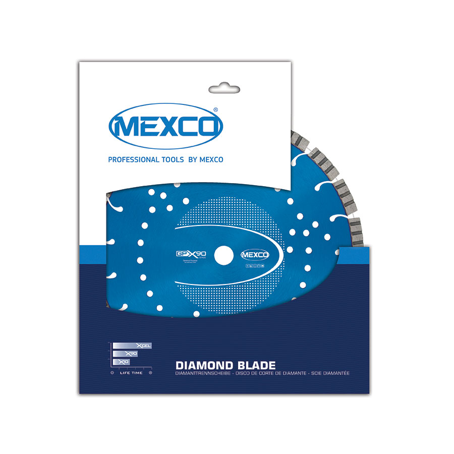 The GPX – General Purpose diamond blade provides the user with excellent cutting characteristics in the majority of non-abrasive construction products used in the UK.