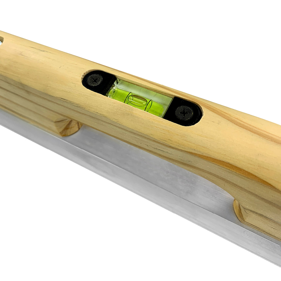 Concrete levelling with this buckeye tool with built in level vial and light weight aluminium frame. Available in various lengths via Speedcrete, United Kingdom.