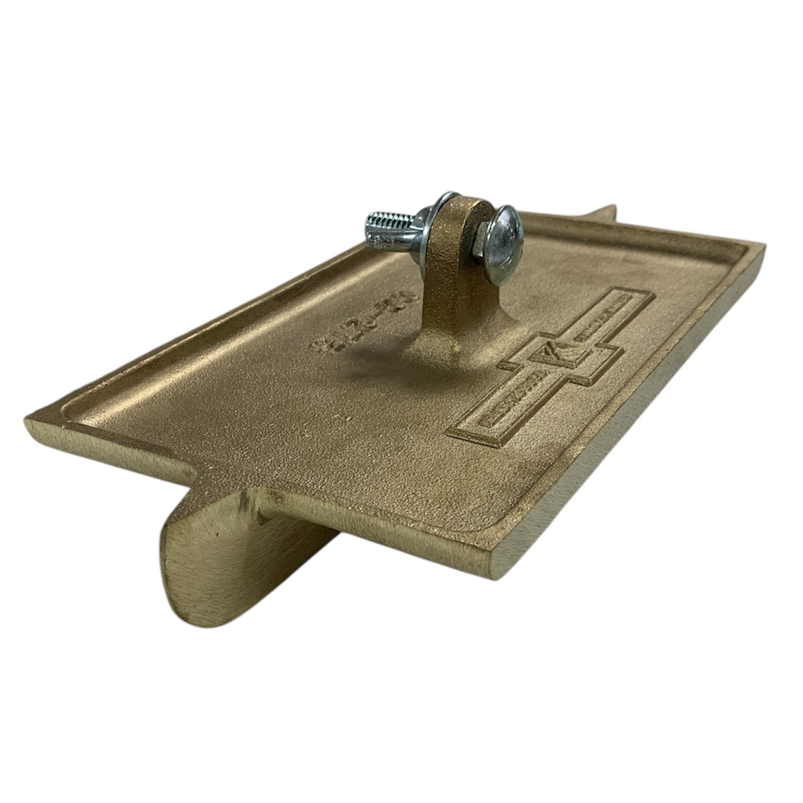Bronze Double Bit Walking Groover 8" x 4-1/2" 1/4"R, 1"D. This Long wearing single piece bronze construction produces a 1 In. deep, 1/2 In. wide groove with a 1/4 In. radius in the concrete to prevent chipping and shrinkage. Double end bit for smooth back