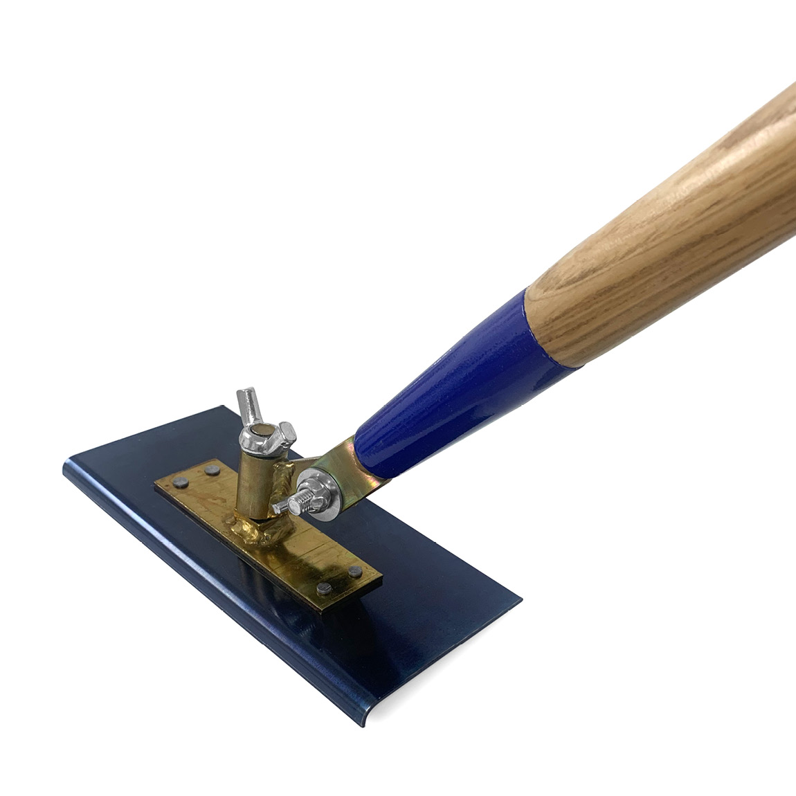 With a 1/4 In. radius on blade and 4 solid rivets to connect to the steel. The mounting is ground smooth for professional finish. The 360° swivel bracket works from any angle and allows you to twist the wing nut to hold the desired angle. Speedcrete, Unit