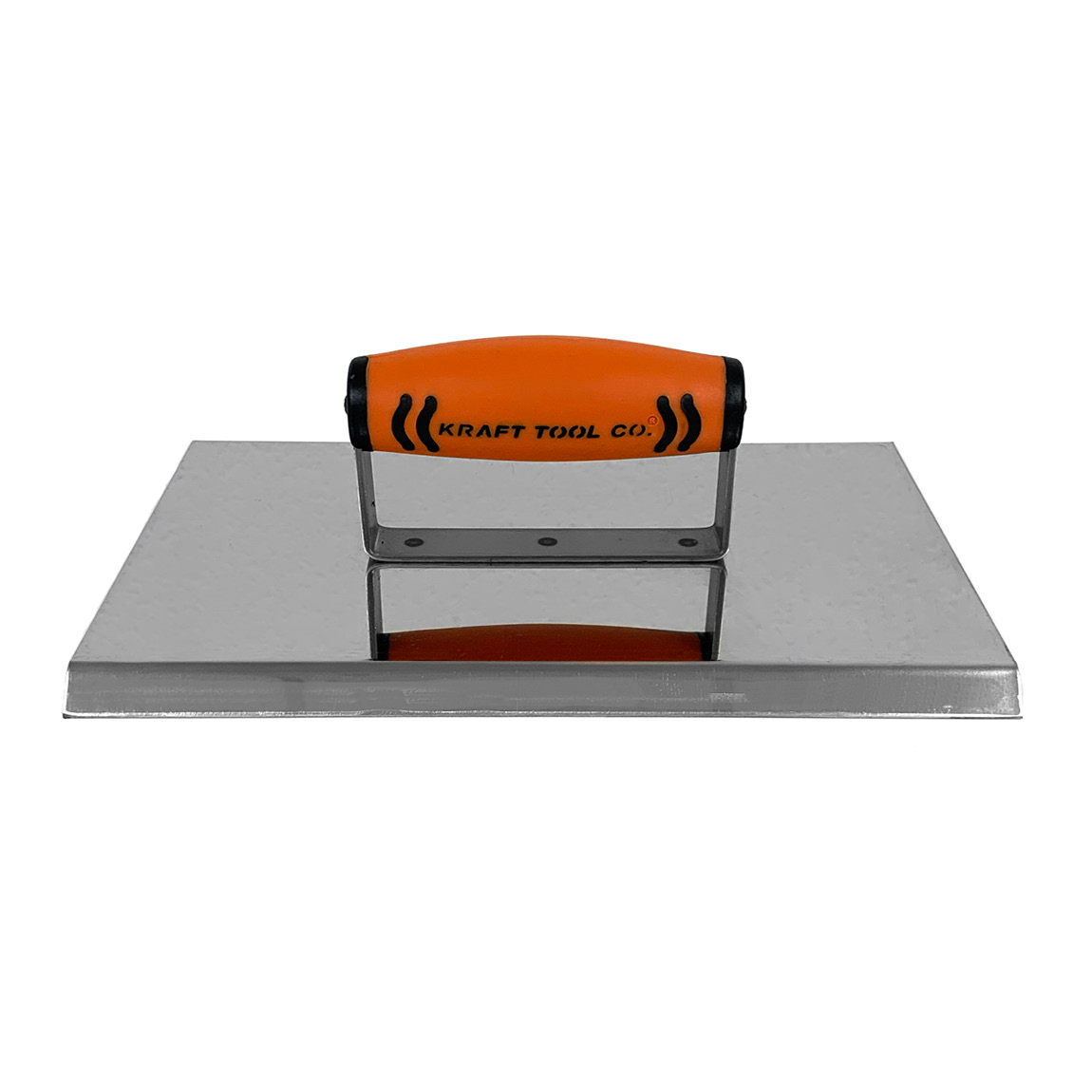 10" x 6" 1/2" R Stainless Steel Chamfer Tool with ProForm® Handle. This hand tool is used by concrete finishing professionals to make a chamfer style shape around the edge of concrete slabs. Available from Speedcrete, United Kingdom.