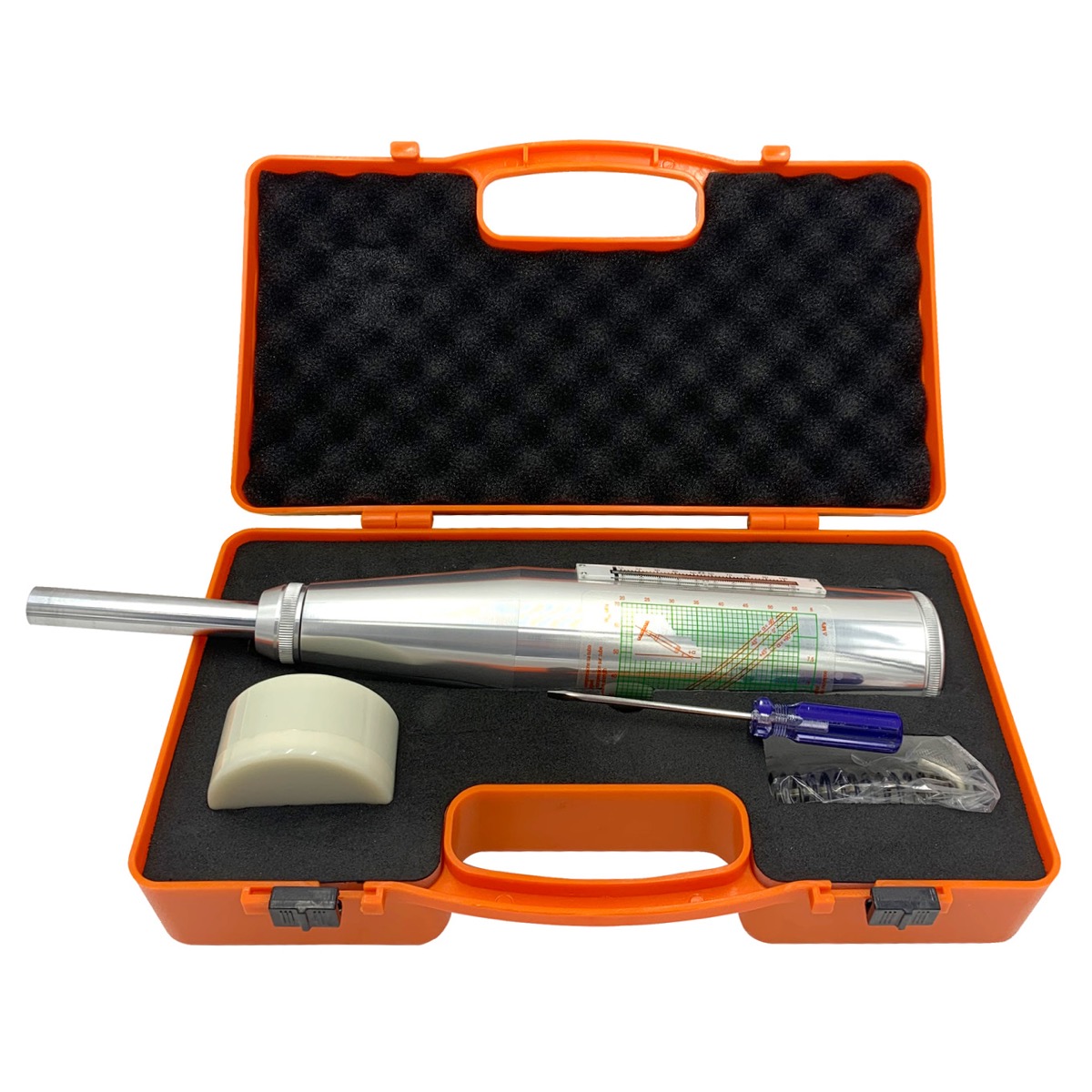 Non destructive concrete testing with the concrete hammer available from Speedcrete, United Kingdom.