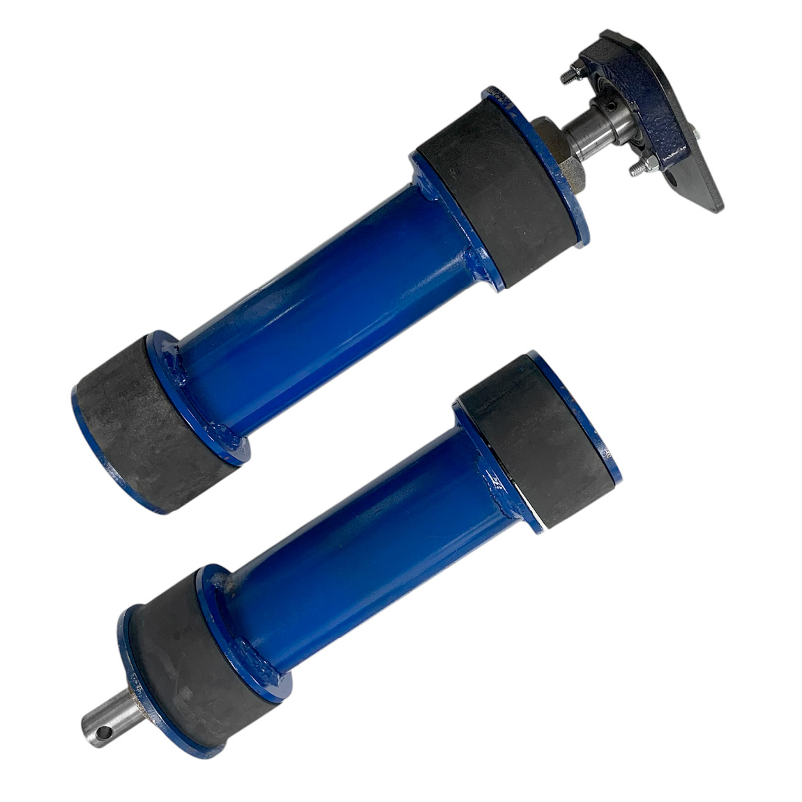 Removable ends allows you to quickly alter tube lengths for different bay widths. This 4.5" diameter steel tube is typically used with the RT10 or RT6 rotoscreed machines as the cone ends are circular.