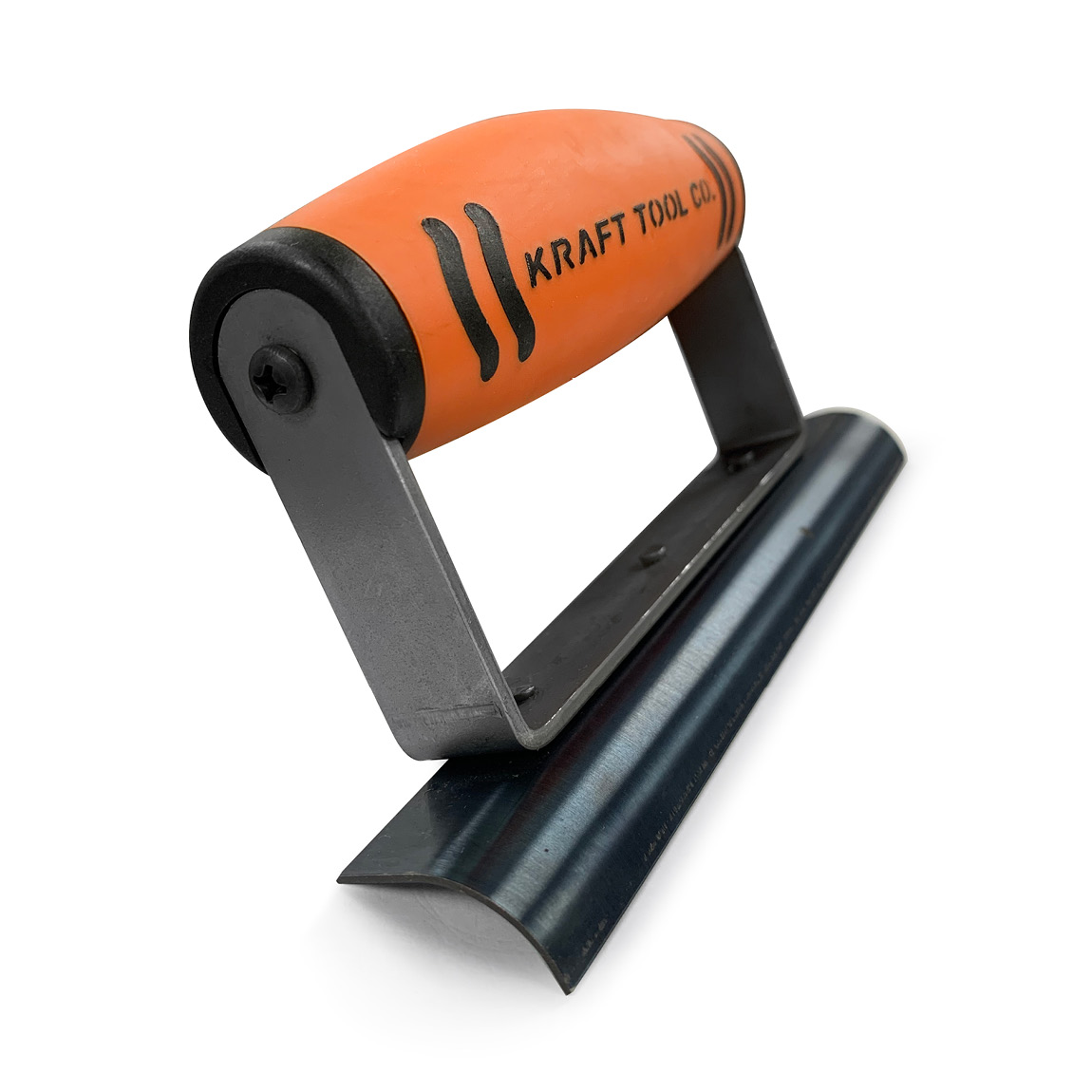 Small Blue Steel curved Edger for creating a lip on the sides of concrete slabs and pathways. This is a great way to prevent cracking which can occur more readily on sharp edges which can be easily chipped. Available from Speedcrete, United Kingdom.