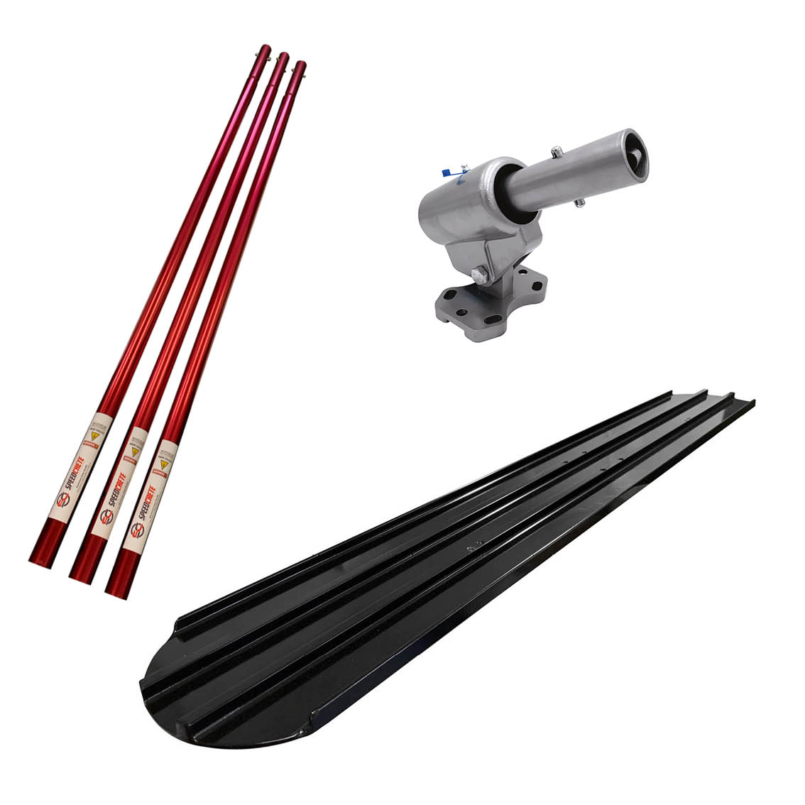 Concrete floating kit, the magnesium bullfloat comes with three snap handles and knucklehead tilt-action gearbox. Level and finish concrete on large slabs with this concrete float.