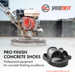 Pro finish concrete surfacing shoes, Speedcrete, United Kingdom.