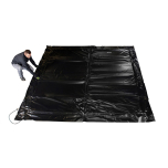 Heated blanket for the protection of concrete slabs during the curing process. Protect your concrete from cold weather conditions with this evenly distributed heat blanket. Available from Speedcrete, United Kingdom.