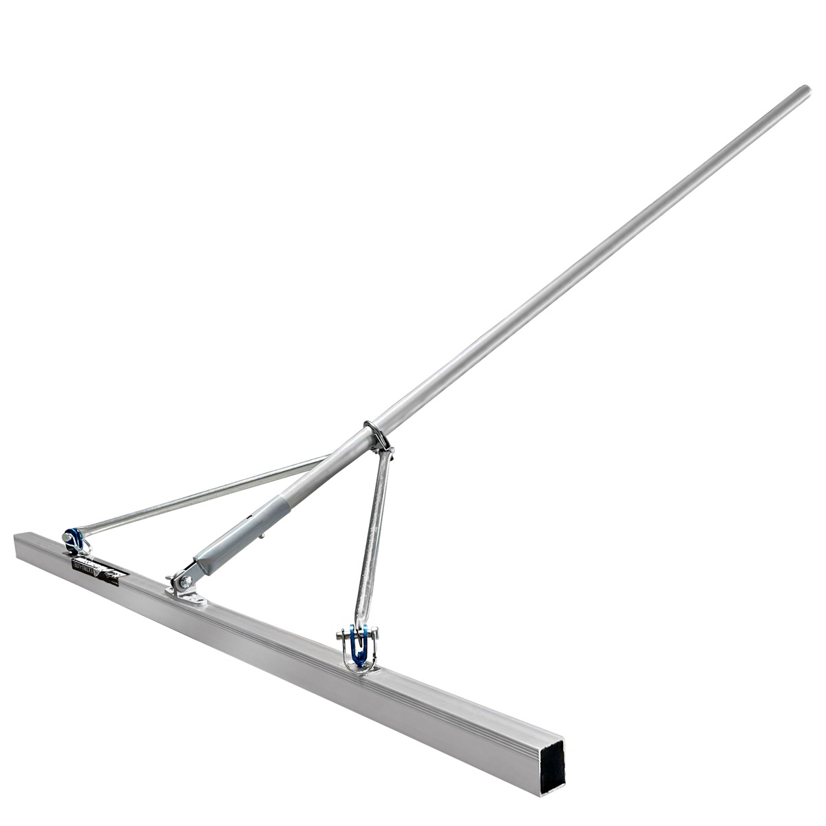 The concrete levelling 5ft Whiskey Stick is available from Speedcrete, United Kingdom. This blade levels and places concrete fast. The twist of a wingnut allows the handle to tilt to the right floating angle.