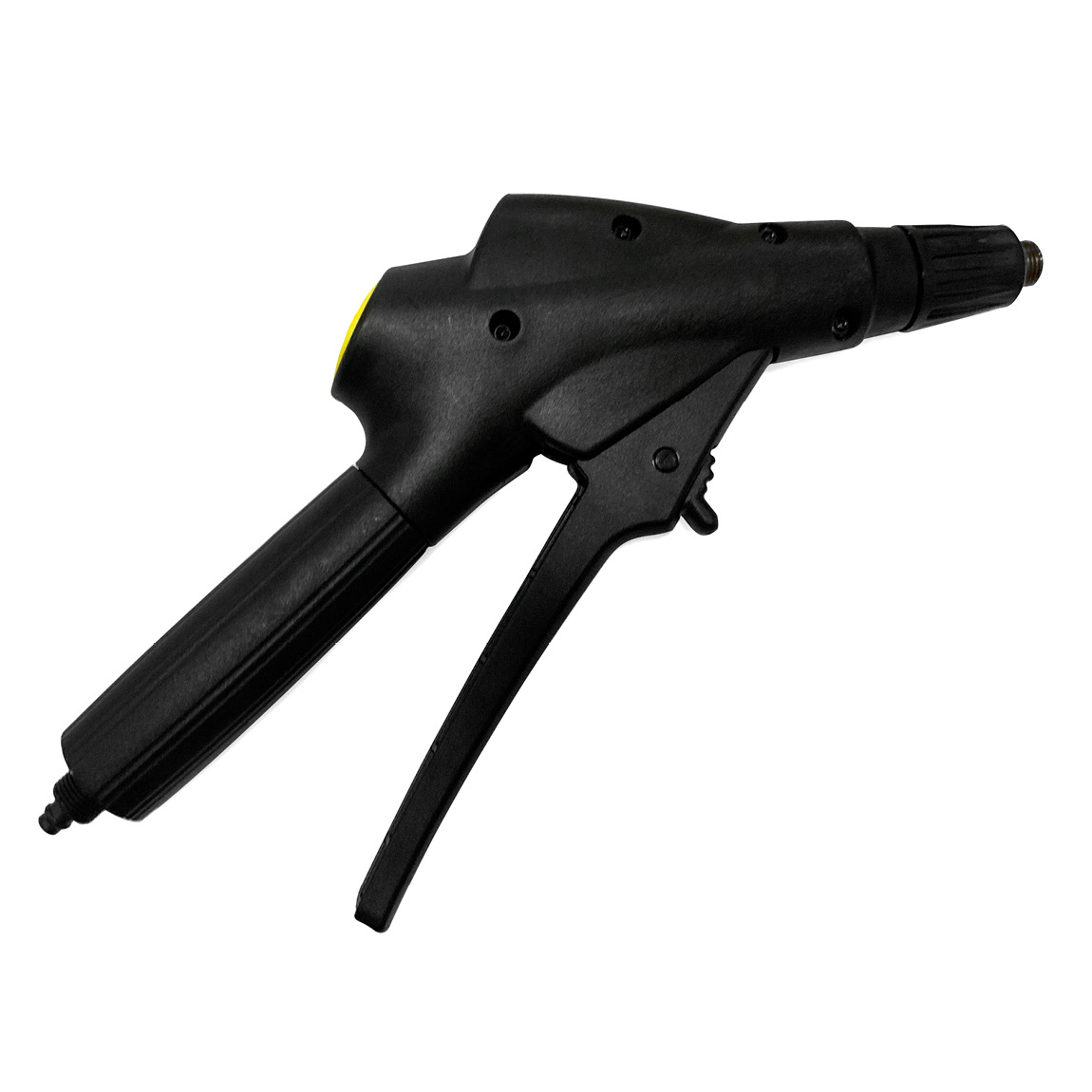This trigger allows the operator to control the output of Mesto Sprayers. These triggers can be ordered from Speedcrete, United Kingdom as a replacement part to extent the longevity of the product. This trigger can be attached to brass extension wands.