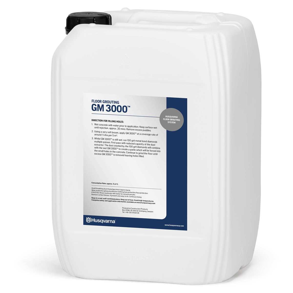 GM 3000 is our primary recommendation of grouting. A ready-to-use liquid that is easily spread out onto the floor and grinded down into the surface. Available from Speedcrete, United Kingdom.