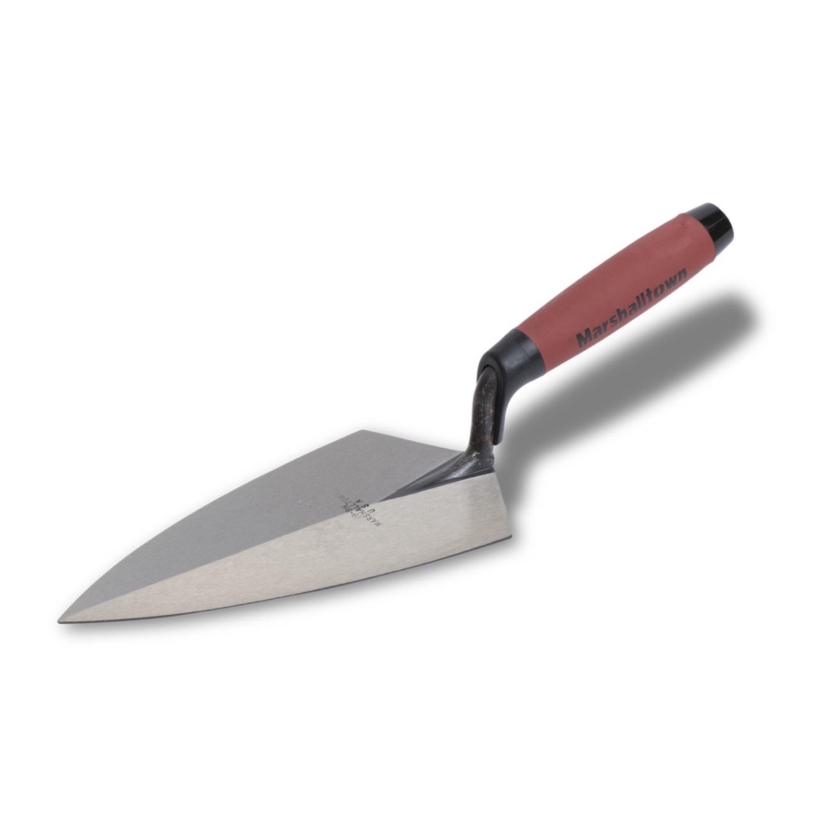 Marshalltown professional brick trowels in the Philadelphia style with a durasoft grip handles for extra comfort. Available from Speedcrete, United Kingdom.
