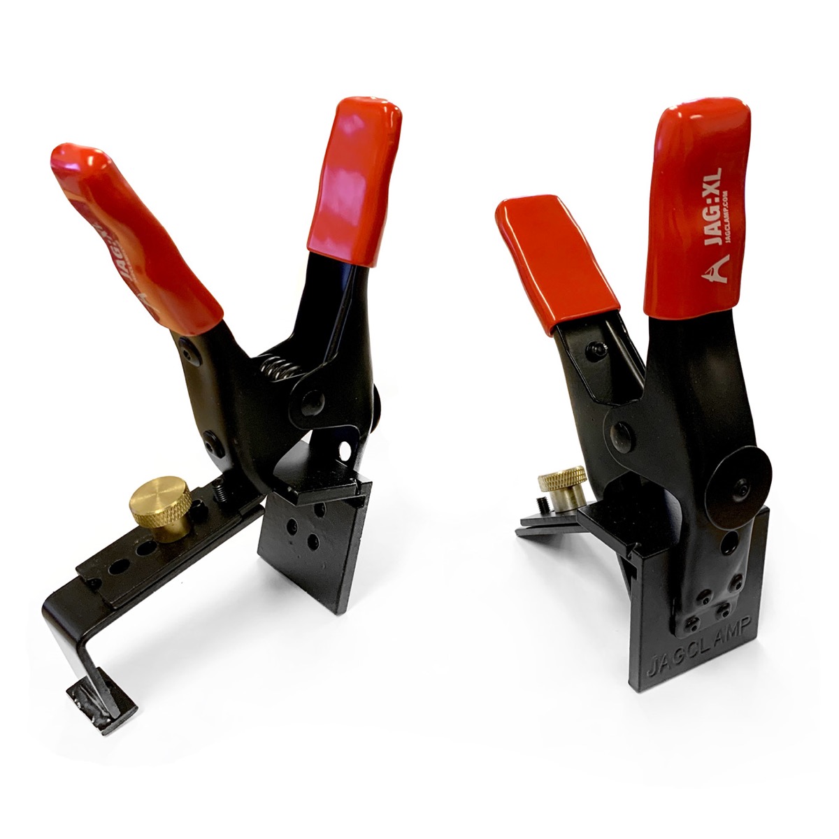 The JAGClamp XL is a multi-purpose line fixing adjustable clamp (sold as a pair) used by Bricklayers. The JAGClamp XL is the upgraded adjustable line stretcher clamp which can be adjusted allowing you the versatility to attach your guide line to brick, bl