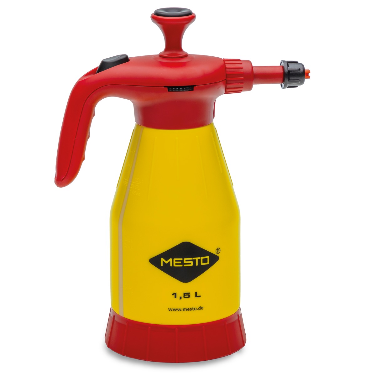 Mesto Industrial Flat Jet Plus Sprayer. The Mesto Industrial Flat Jet Hand Sprayer has a 1.5 litre capacity. The all-round device of the 1.5 litre pressure sprayer class offers users many advantages for staying liquid. Available from Speedcrete, United Ki