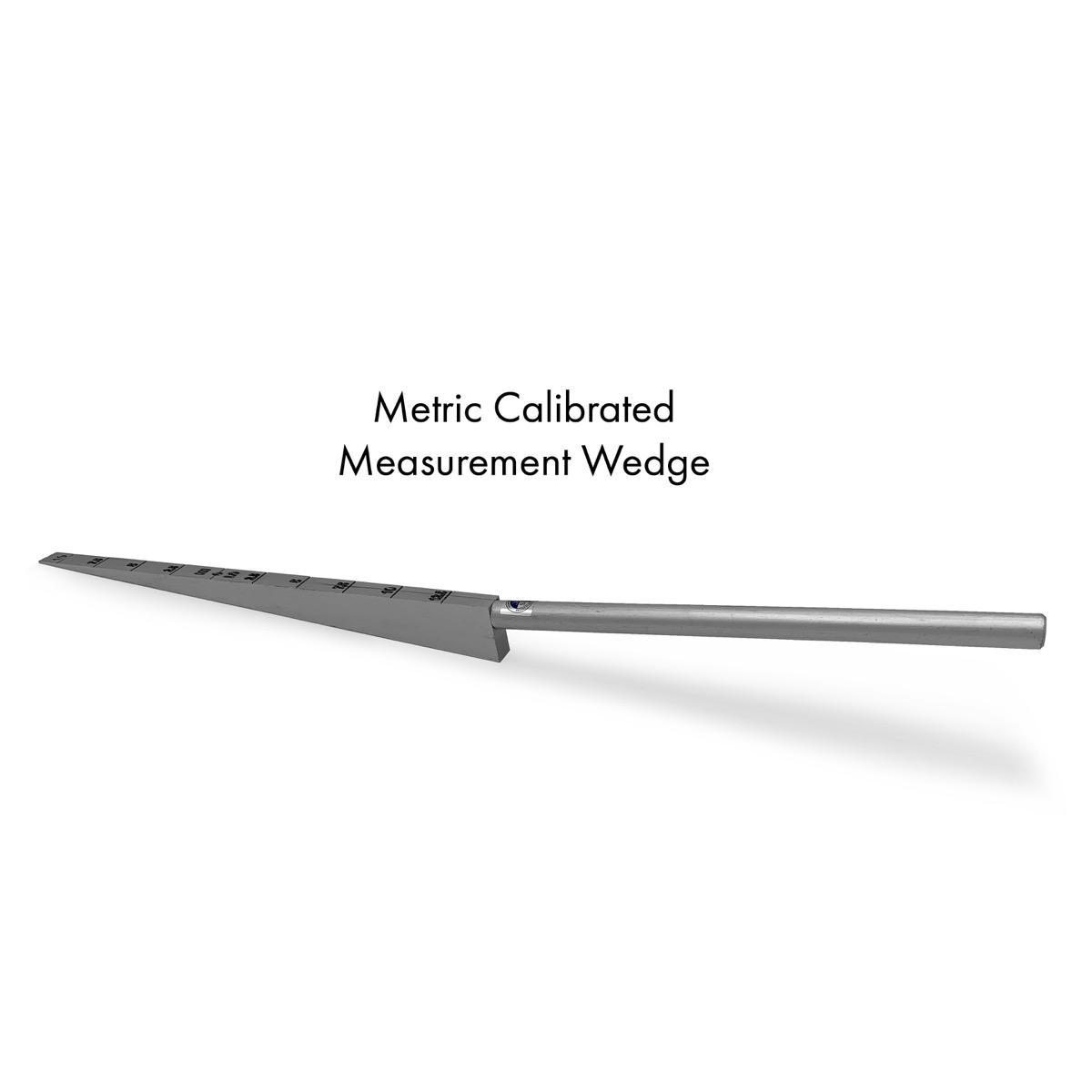 A Metric Graduated Measurement Wedge is a great tool for the task of determining how accurate the work is by sliding the wedge under a straight edge tool which has raised blocks to take the measurement.