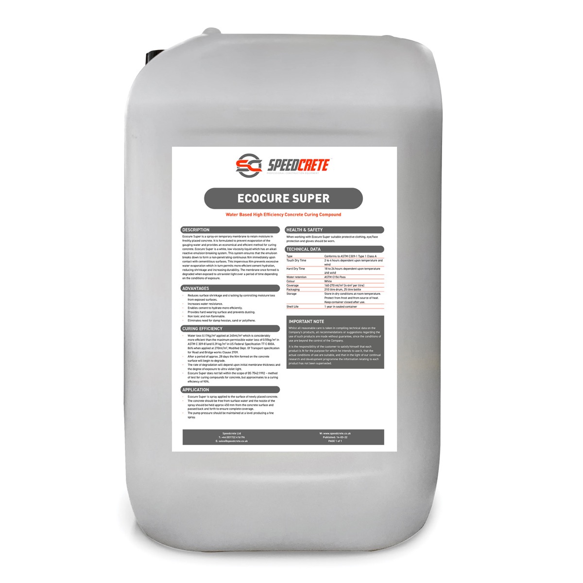 EcoLease Water Based Release Agent 25ltr