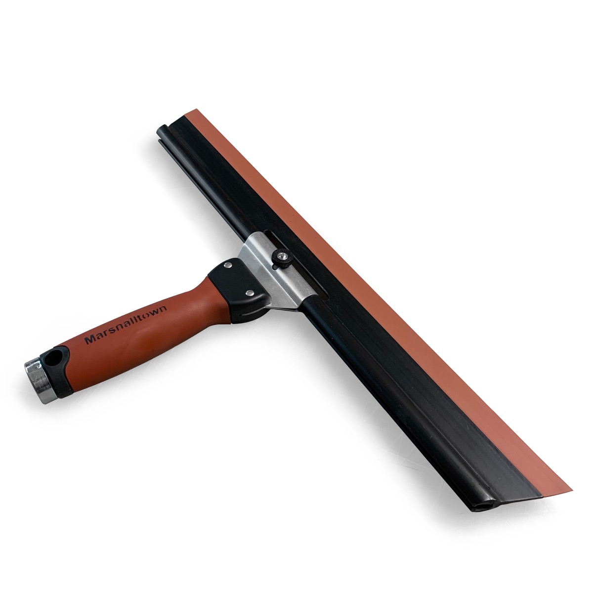 The Marshalltown adjustable squeegee can be placed at the desired angle for the quick removal of surface water. Used primarily in window cleaning applications but can also be used in concrete finishing scenarios. Speedcrete, United Kingdom.