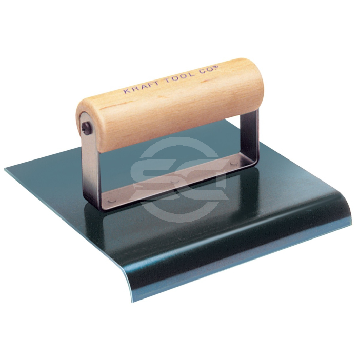 The 9" long blue steel blade moves smoothly along edges of concrete roads and slabs. This edger creates a 3/8" radius, with a lip, on the edge of concrete slabs to prevents the edges from chipping with wear. The 9" long blue steel blade moves smoothly along edges of concrete roads and slabs. This edger creates a 3/8" radius, with a lip, on the edge of concrete slabs to prevents the edges from chipping with wear.