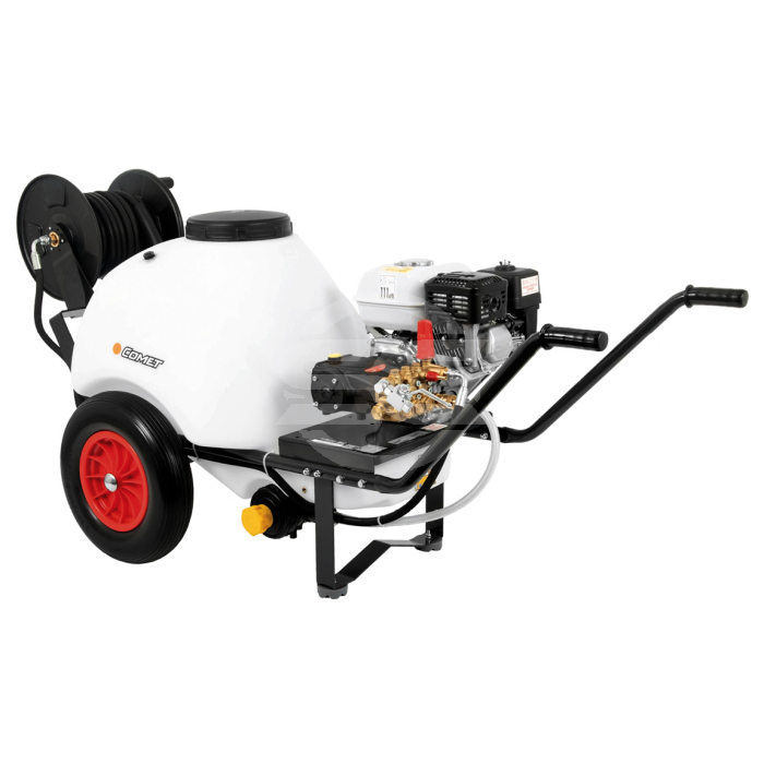 The WBU8200P High Pressure Washer is a powerful and reliable cleaning unit designed for demanding applications. It delivers a working pressure of 200 Bar (2900 Psi) with a flow rate of 8 litres per minute, driven by an Interpump 58 Series E2E2108CV-34 pum