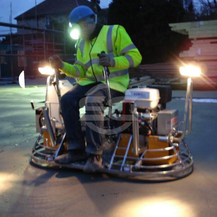 mini ride on power trowel