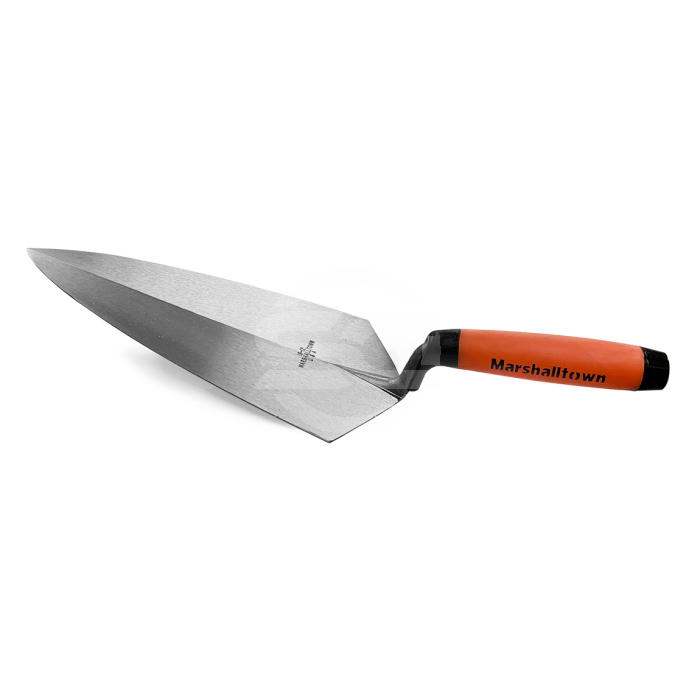 Marshalltown 10" Philadelphia Durasoft Grip Trowel Marshalltown 10" Philadelphia Pattern Brick Trowel; forged from a single piece of high carbon steel and heat treated for strength, DuraSoft handle. Marshalltown 10" Philadelphia Durasoft Grip Trowel Marshalltown 10" Philadelphia Pattern Brick Trowel; forged from a single piece of high carbon steel and heat treated for strength, DuraSoft handle.