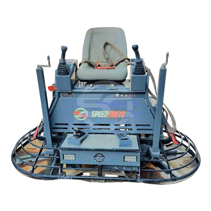Used Speedcrete 36" Honda GX690 Hydraulic Steer Ride on Trowel. The latest ride on trowel from the Speedcrete stable provides an excellent smooth ride and fingertip control via the hydraulic joysticks. Available from Speedcrete, United Kingdom.