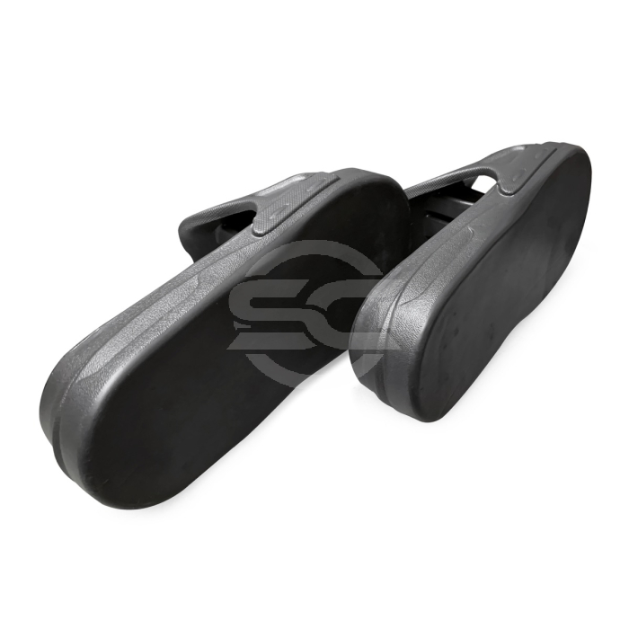 Float finishing shoes are designed to keep marks off the concrete. These flat shoes have a super smooth finish so when operating a float you can move across the surface making minimal grip marks. Available from speedcrete, United Kingdom.