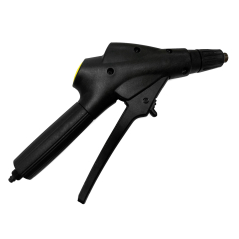 This trigger allows the operator to control the output of Mesto Sprayers. These triggers can be ordered from Speedcrete, United Kingdom as a replacement part to extent the longevity of the product. This trigger can be attached to brass extension wands.
