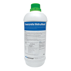 Evercrete Vetrofluid concrete waterproofing and protective shield. Available from Speedcrete, United Kingdom.