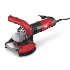 This hand held grinder kit comes with the Kit E-jet grinding disc. The grinder has a variable speed dial and can be us connected to a safety vacuum cleaner for dust-free edge grinding, 125 mm Available from Speedcrete, United Kingdom.