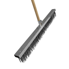 Metal brush for texturing concrete available at a 3ft width. Bracket and broom attached.