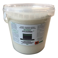 Solidifier for concrete. This slurry solidifier rapidly absorbs concrete washout allowing for quick transportation. Available from Speedcrete, United Kingdom.