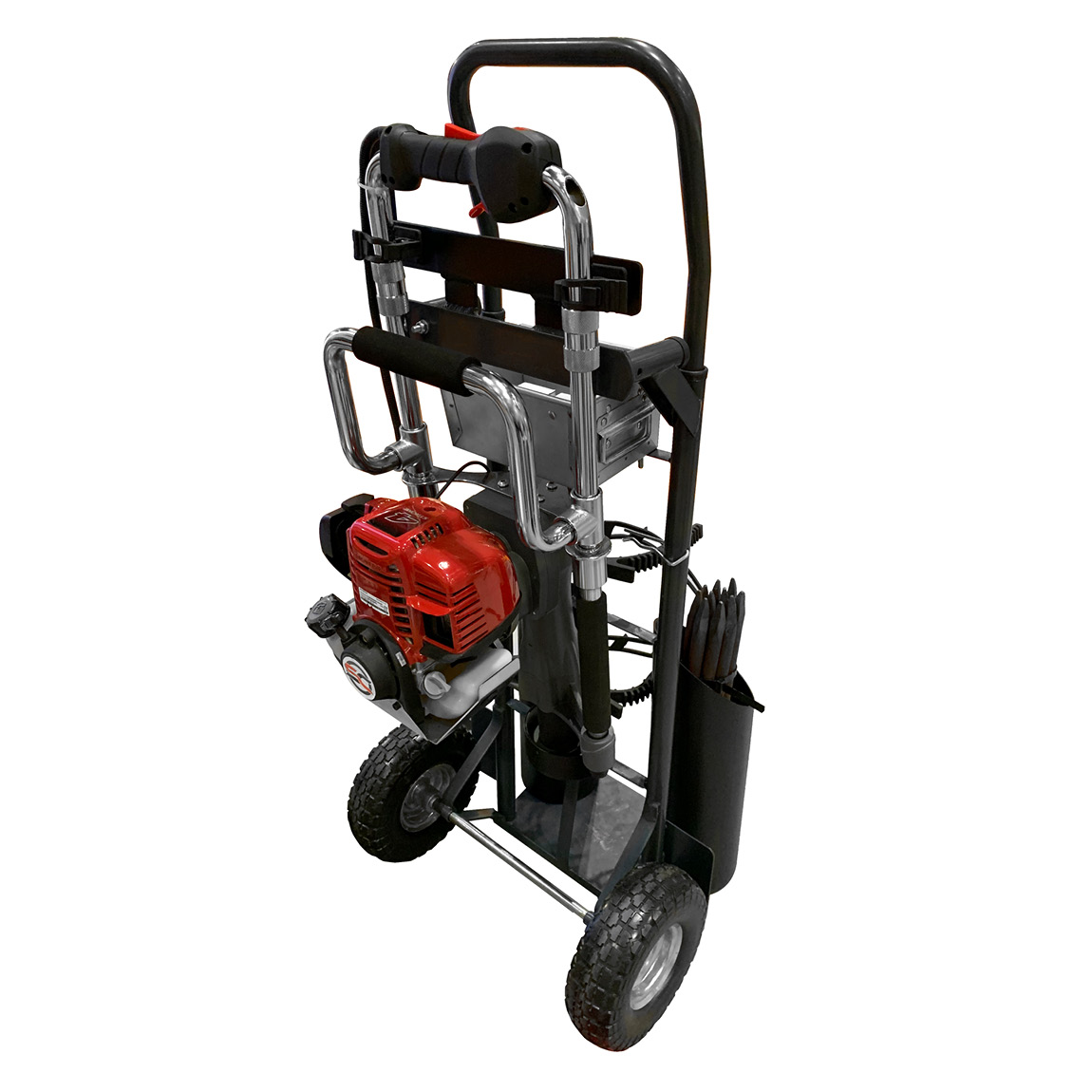 The Stake Driver Cart Kit is an all in one solution to placing form stakes and removing form stakes safely and efficiently. Available from Speedcrete, United Kingdom.