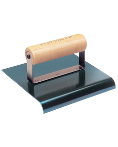 9" x 6" 3/8"R Blue Steel Edger with Wood Handle