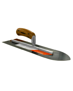 16" x 4-1/2" Elite Series Five Star™ Blue Steel Pointed Sword Trowel with Cork Handle