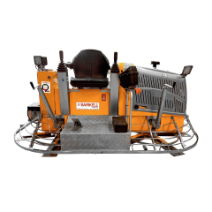 Barikell ride on power trowel, for concrete finishing.