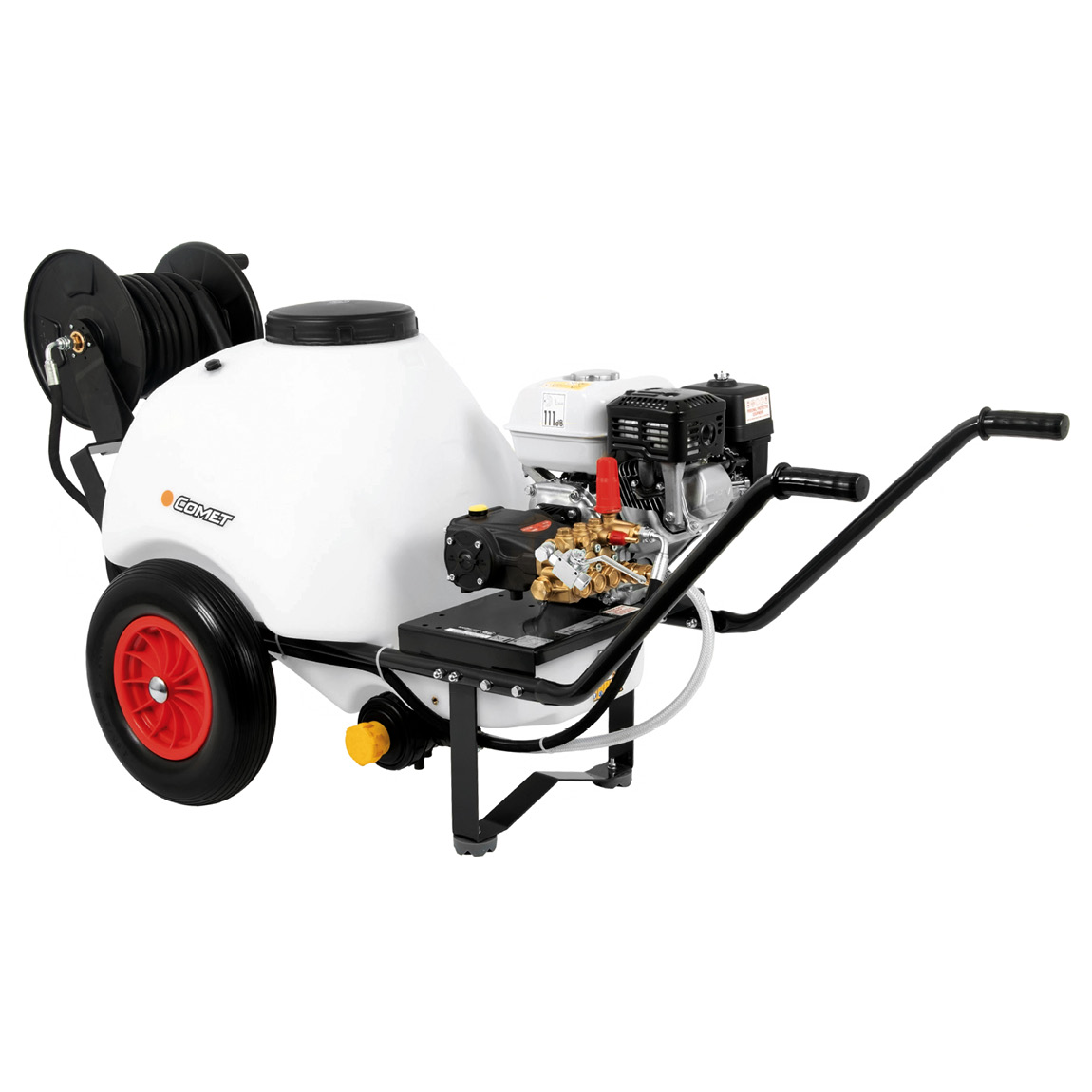 The WBU8200P High Pressure Washer is a powerful and reliable cleaning unit designed for demanding applications. It delivers a working pressure of 200 Bar (2900 Psi) with a flow rate of 8 litres per minute, driven by an Interpump 58 Series E2E2108CV-34 pum