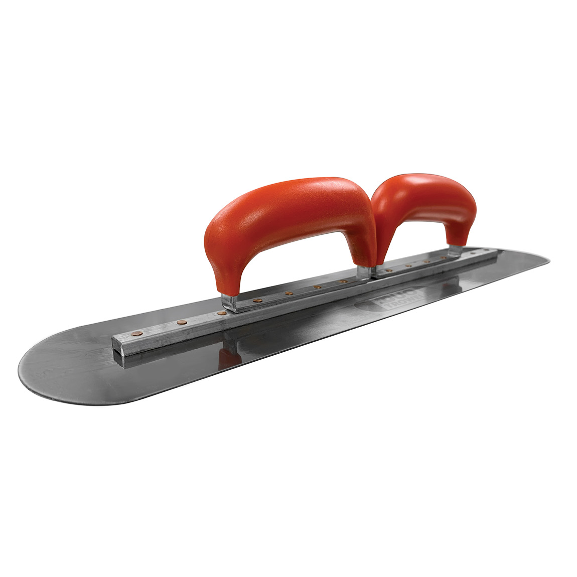 Resin Double Handle Duo Trowel 450mm x 100mm. This trowel has been designed so that both hands can be used to apply the optimal pressure required to place resin bound gravel material. It adds both comfort and control.