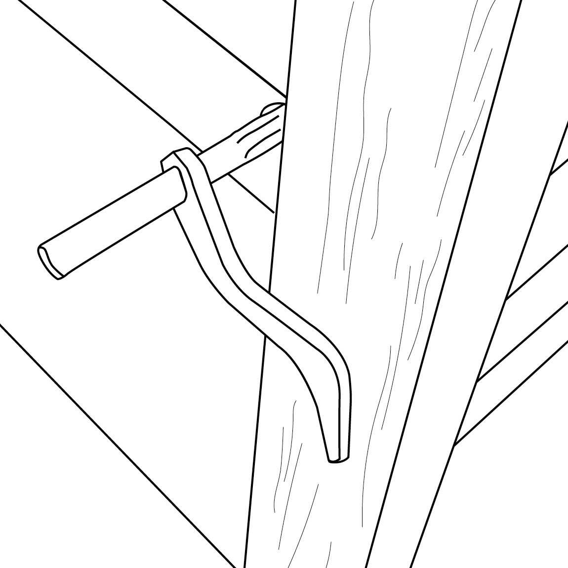 Dutch pins are used by plasterers and bricklayers to temporarily hold wooden battens, profiles or feather edges in place. Also known as a spare man, extra man or masonry clamp, this simple tool is easy to use. The pointed end of the shank can be hammered 