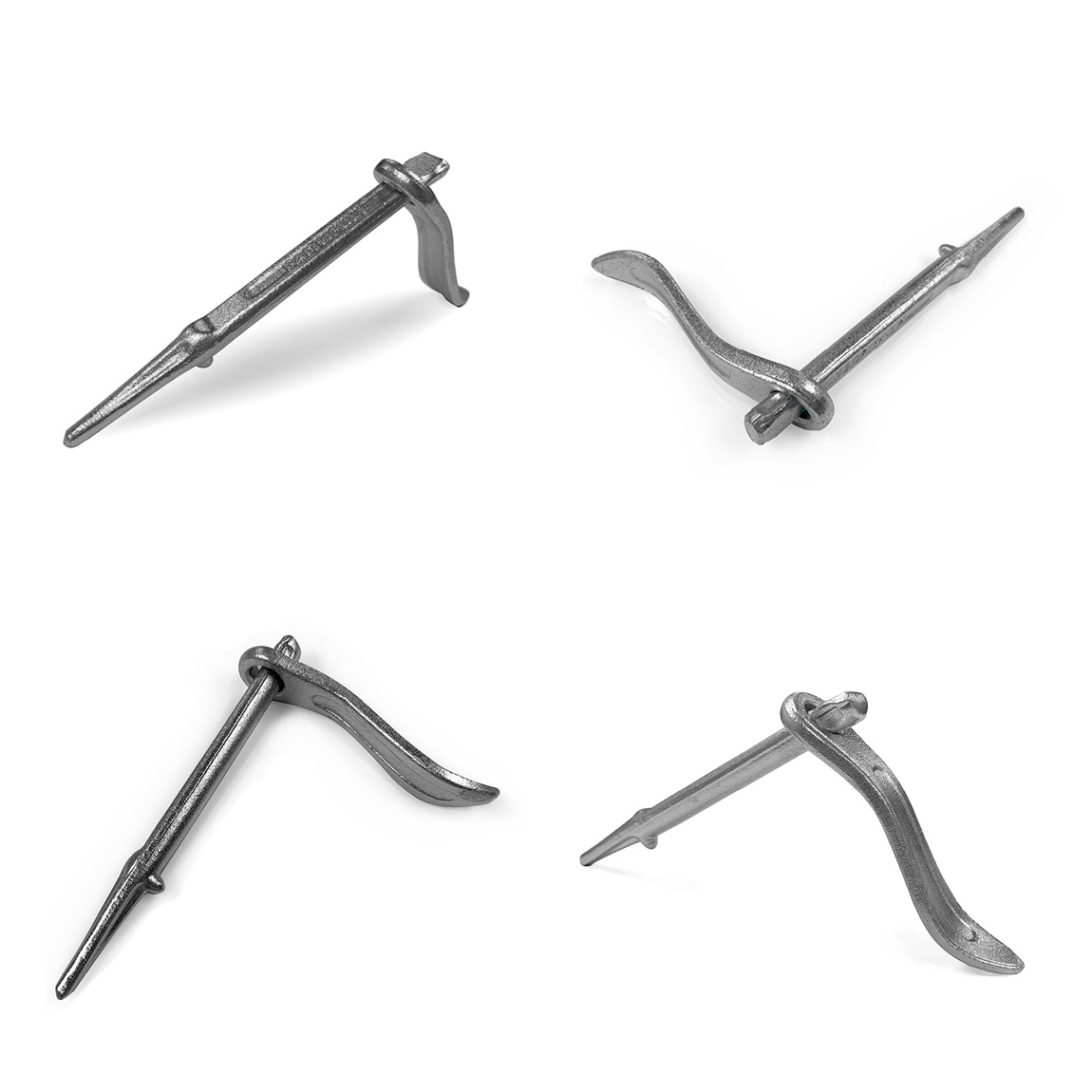 Dutch pins are used by plasterers and bricklayers to temporarily hold wooden battens, profiles or feather edges in place. Also known as a spare man, extra man or masonry clamp, this simple tool is easy to use. The pointed end of the shank can be hammered 