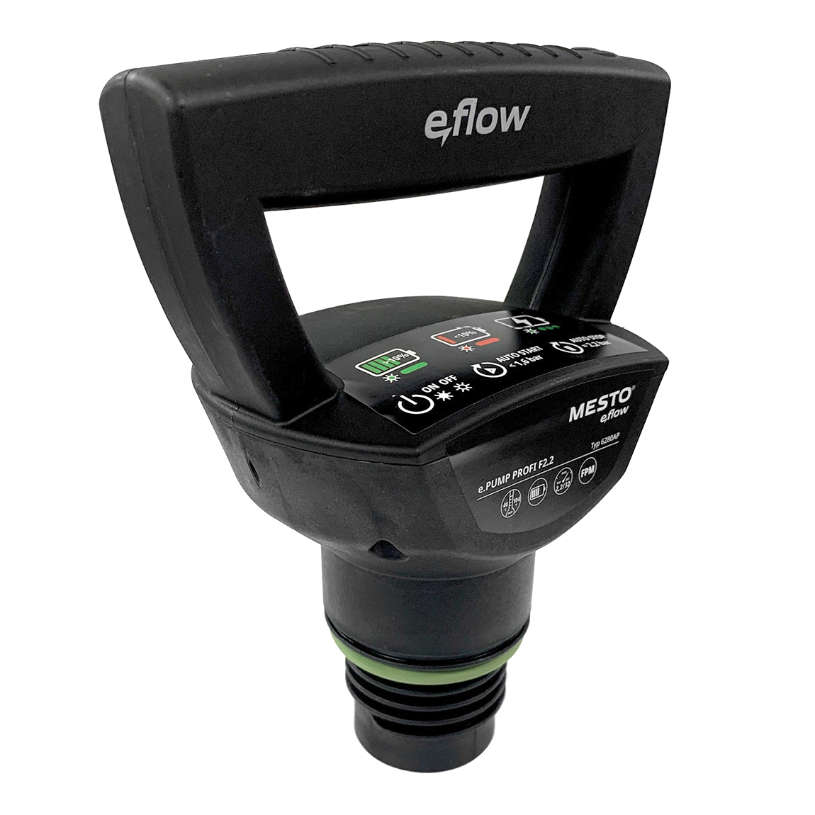 The e.PUMP PROFI maintains a steady pressure of 1.8 to 2.2 bar without any need for manual pumping, ensuring continuous and effortless operation. With an operating time of 90 minutes, it efficiently covers large areas, making spraying effortless and conve