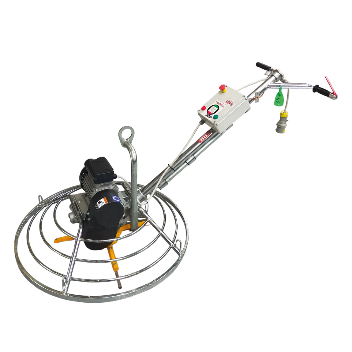 Used 36" Barikell Moskito Electric Edging Power Trowel. This used walk behind power float is taken straight from our own rental fleet. Heavy duty and industry standard trowel with rotating guard ring. 110V Electric Power.